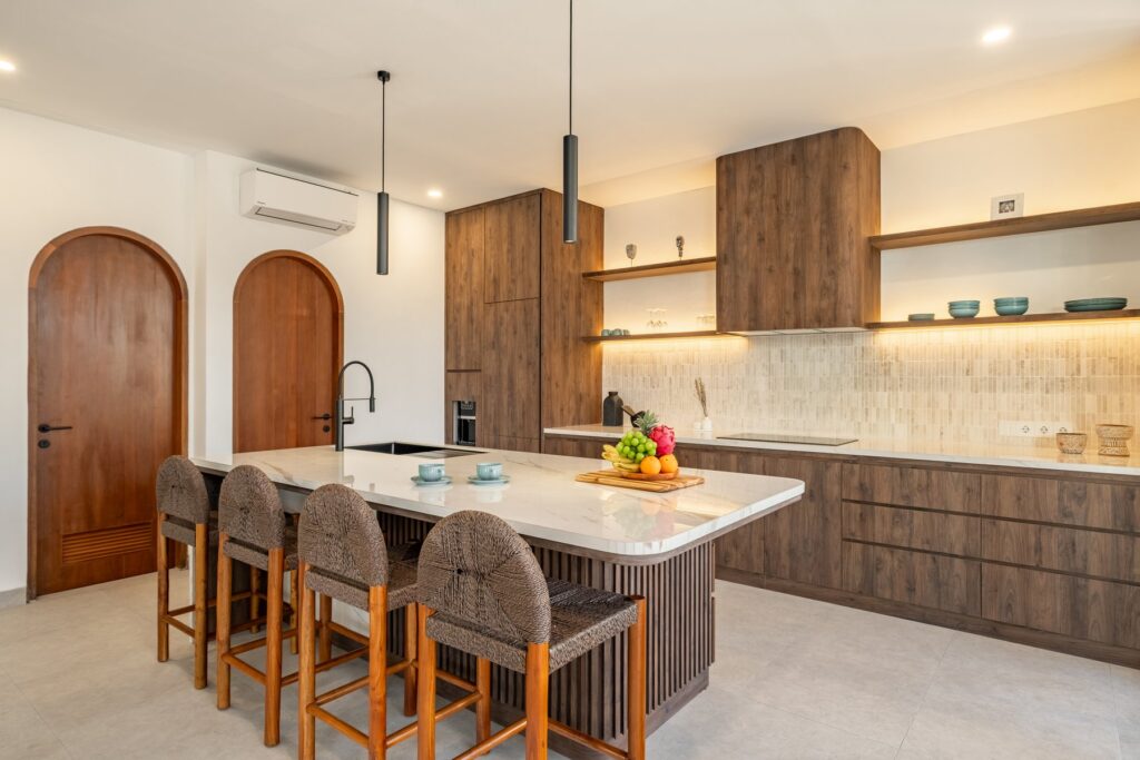 Kitchen and dining area at Villa Tre